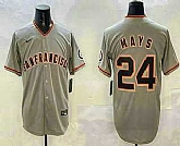 Men's San Francisco Giants #24 Willie Mays Grey Limited Stitched Jersey,baseball caps,new era cap wholesale,wholesale hats